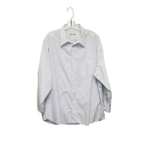 Walbusch Men's Long Sleeve Geo Shirt Extra Smooth Regular Fit Size 44 Wh…